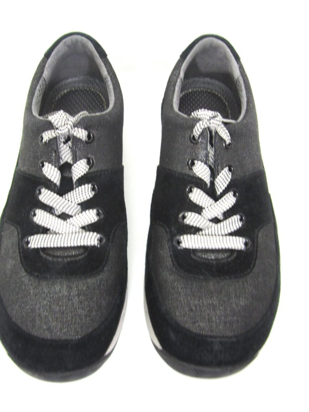 Dansko Hayden 37 US 6.5 7 Black Sneaker Lace Up VGUC Arch Support Womens